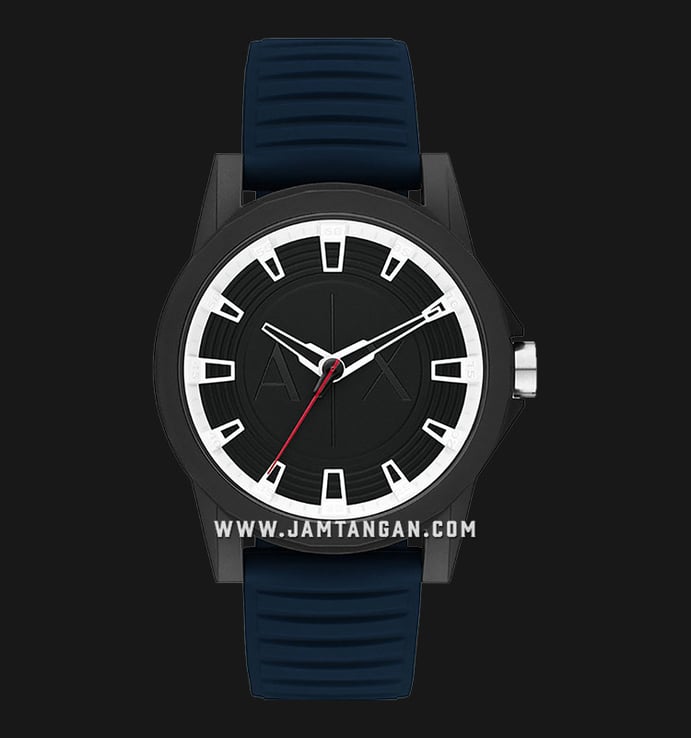 Armani Exchange Outerbanks AX2521 Black Dial Blue Silicone Strap