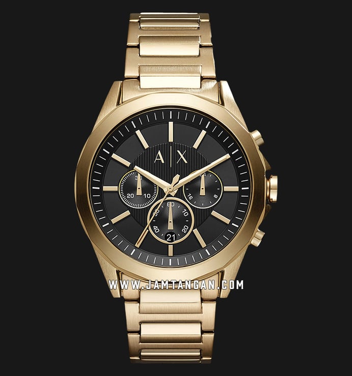 Armani Exchange AX2611 Chronograph Dial Black Stainless Gold Steel