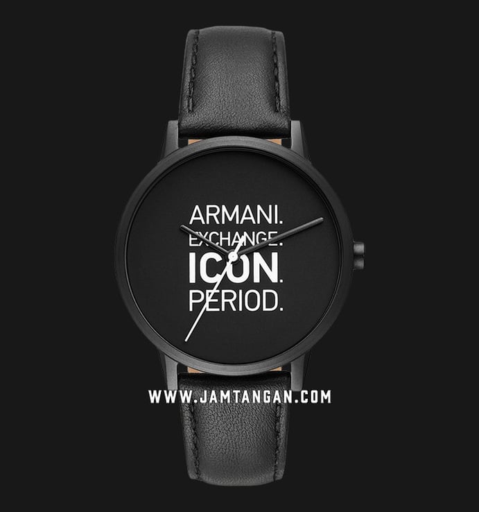 Armani Exchange AX2732 Men Black Dial Black Leather Strap