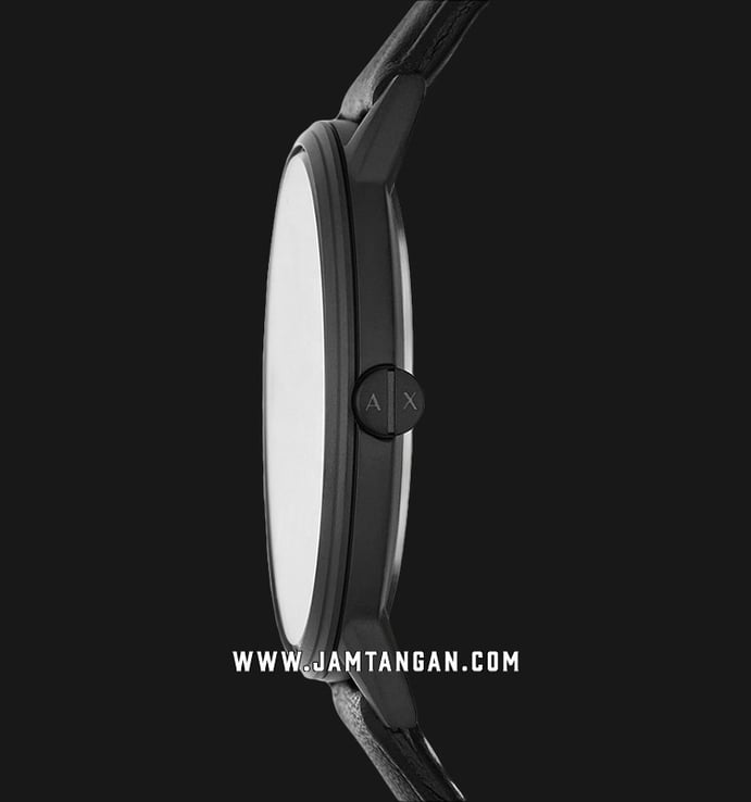 Armani Exchange AX2732 Men Black Dial Black Leather Strap