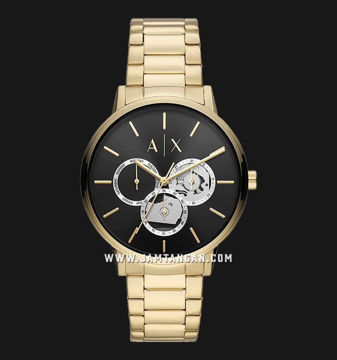 Armani Exchange AX2747 Open Heart Black Dial Gold Stainless Steel