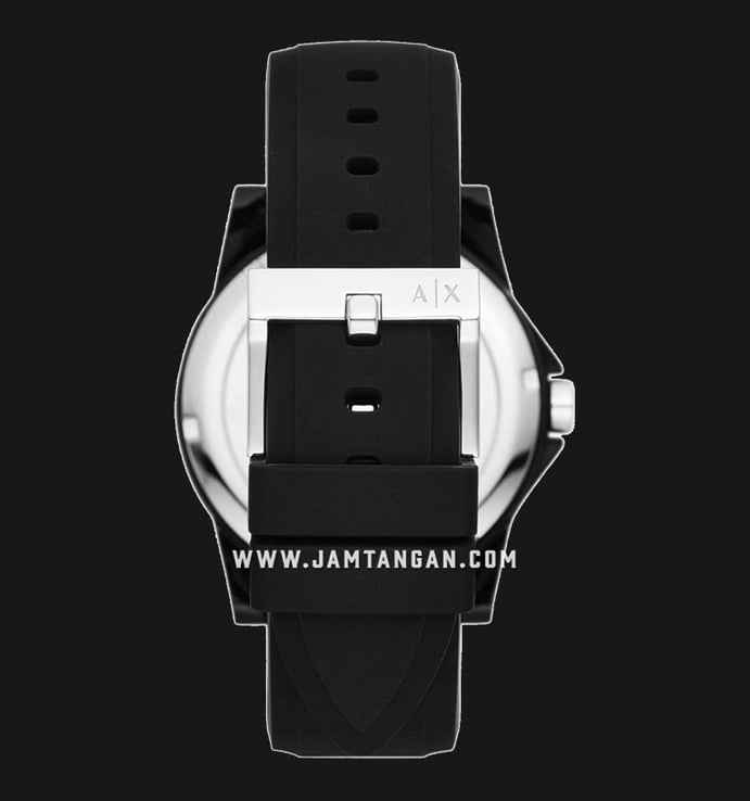 Armani Exchange AX4374 Ladies Black Dial Black Silicone Strap