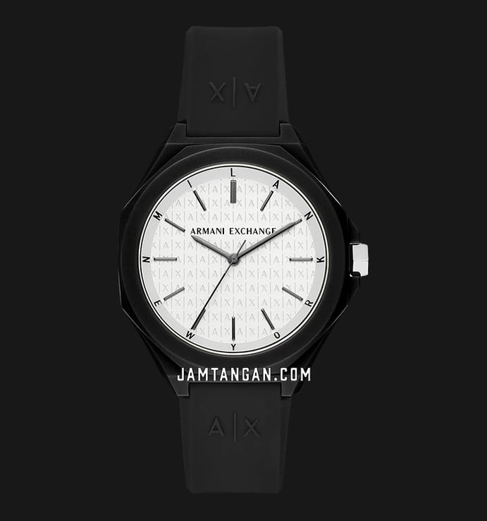 Armani Exchange AX4600 Men White Dial Black Silicone Strap