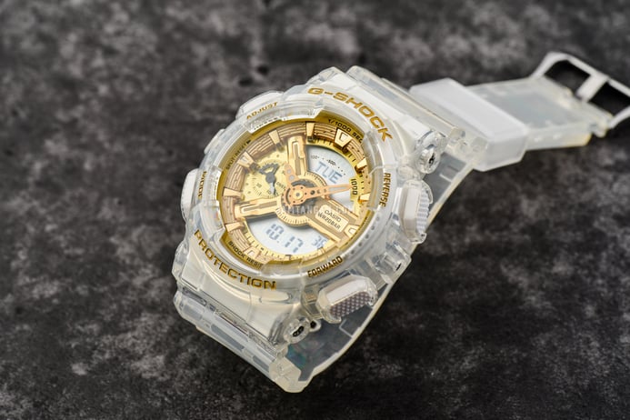 Casio G-Shock X Itzy GMA-S110SG-7ADR Spring Summer Collection Gold Digital Analog Dial Resin Band