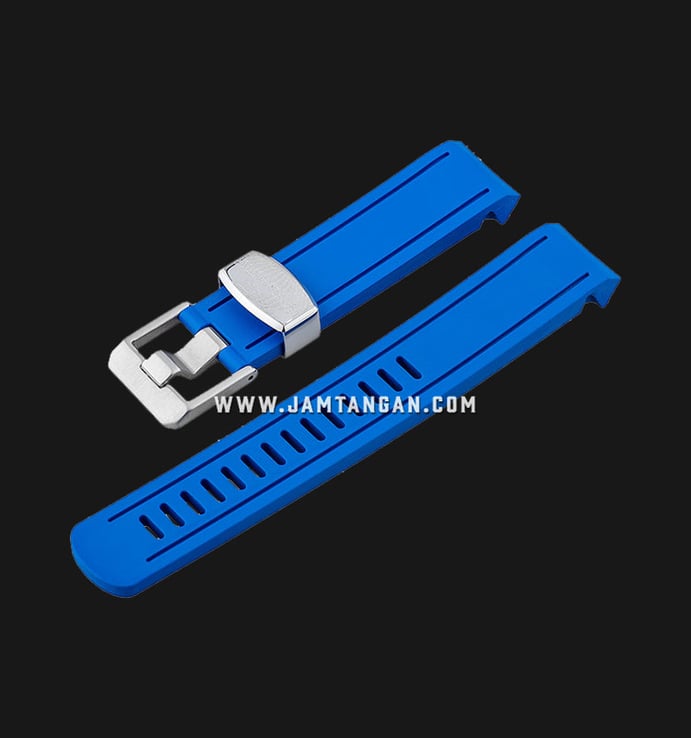 Strap Crafter Blue Sumo CB02-Sumo-RoyalBlue 20mm Curved End Rubber Strap - Seiko Type Sumo
