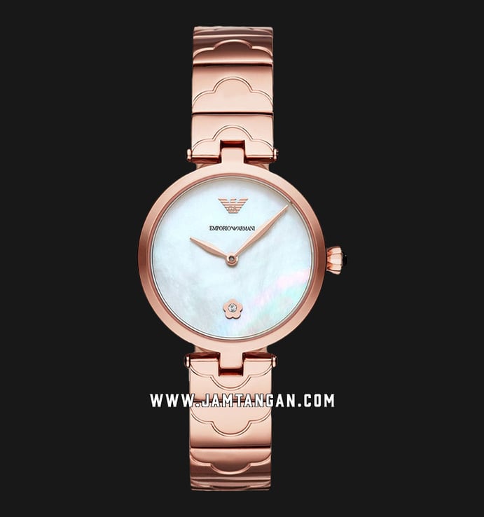 Emporio Armani AR11236 Ladies Mother of Pearl Dial Rose Gold