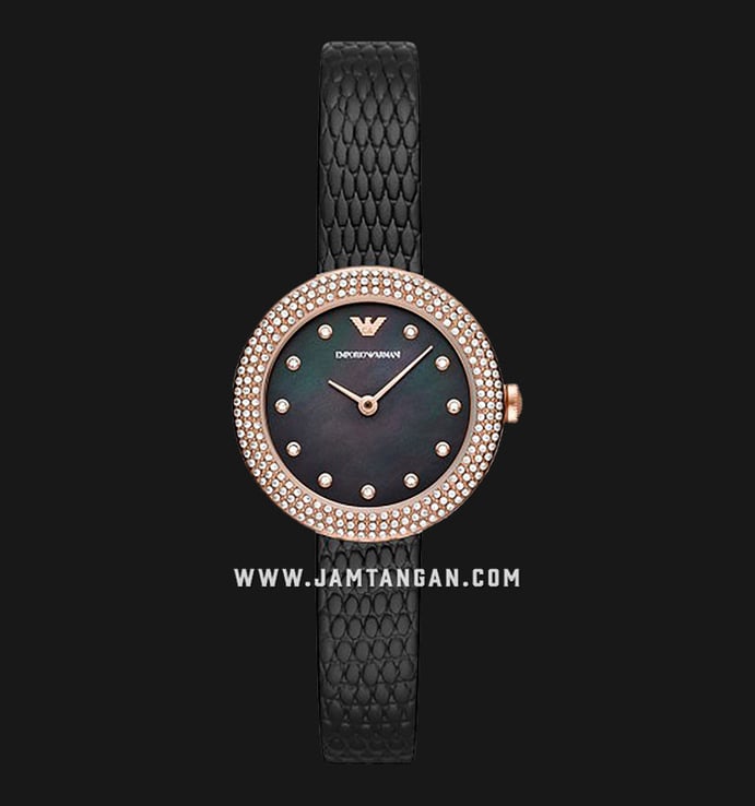 Emporio Armani Fashion AR11433 Ladies Black Mother Of Pearl Dial