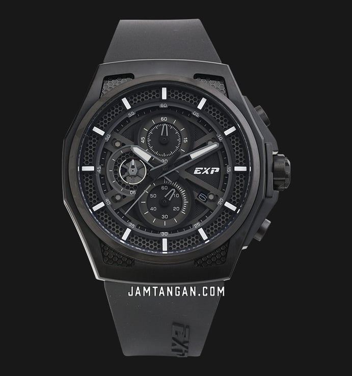 Expedition Chronograph E 6842 Mc Repba Men Black Dial Black Rubber