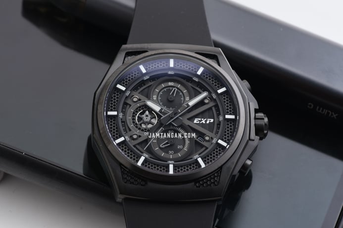 Expedition Chronograph E 6842 Mc Repba Men Black Dial Black Rubber