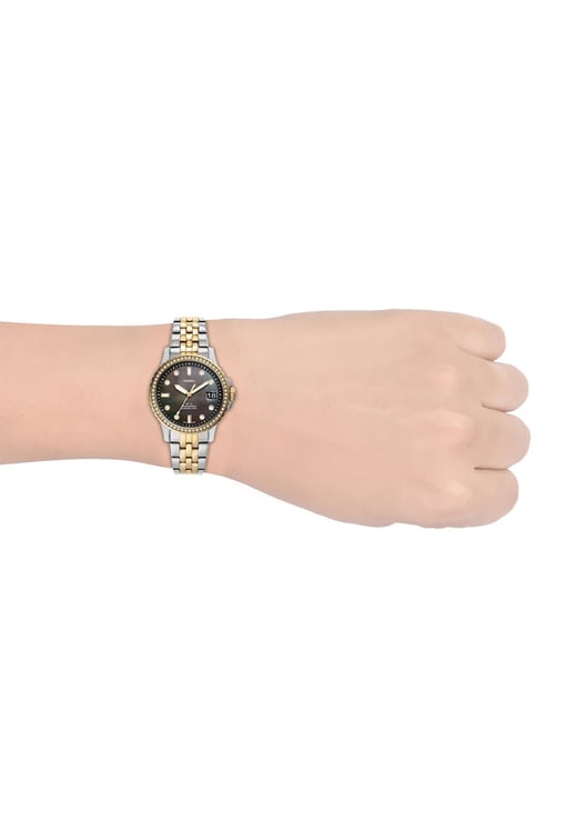 Fossil FB-01 ES4997 Ladies Black Mother Of Pearl Dial Two Tone