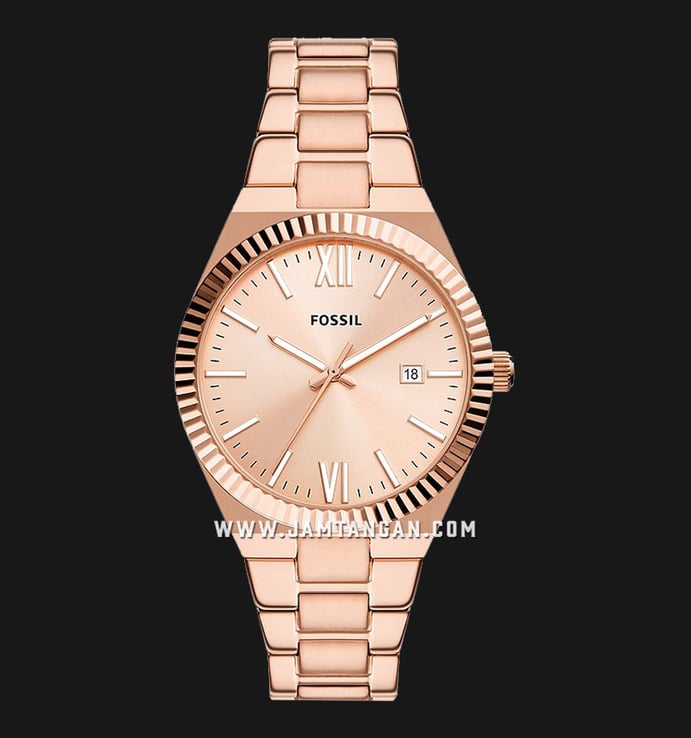 Fossil Scarlette ES5258 Ladies Rose Gold Dial Rose Gold Stainless