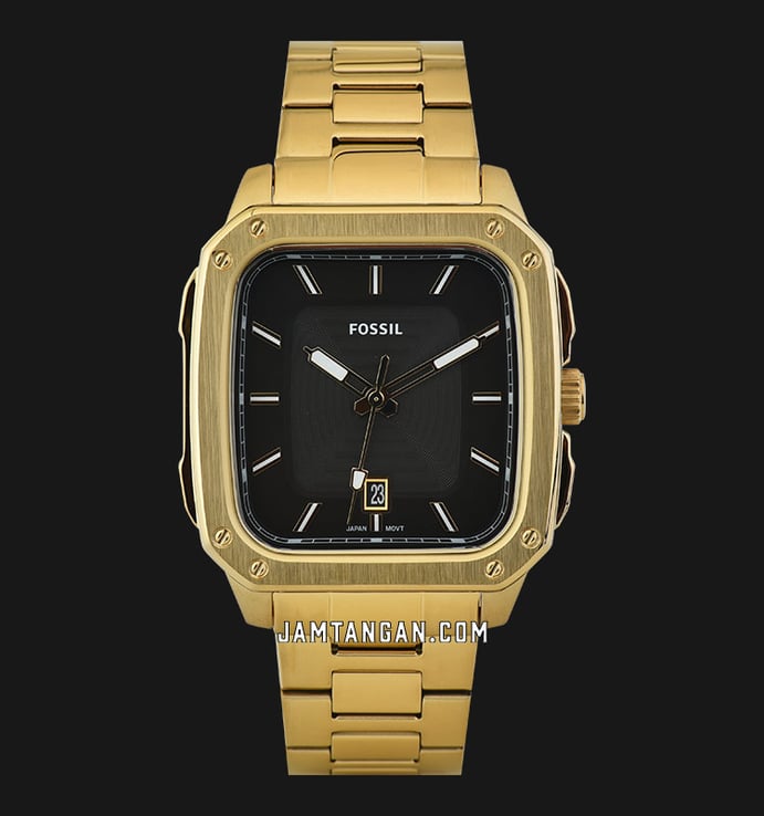 Fossil Inscription FS5932 Black Dial Gold-Tone Stainless Steel