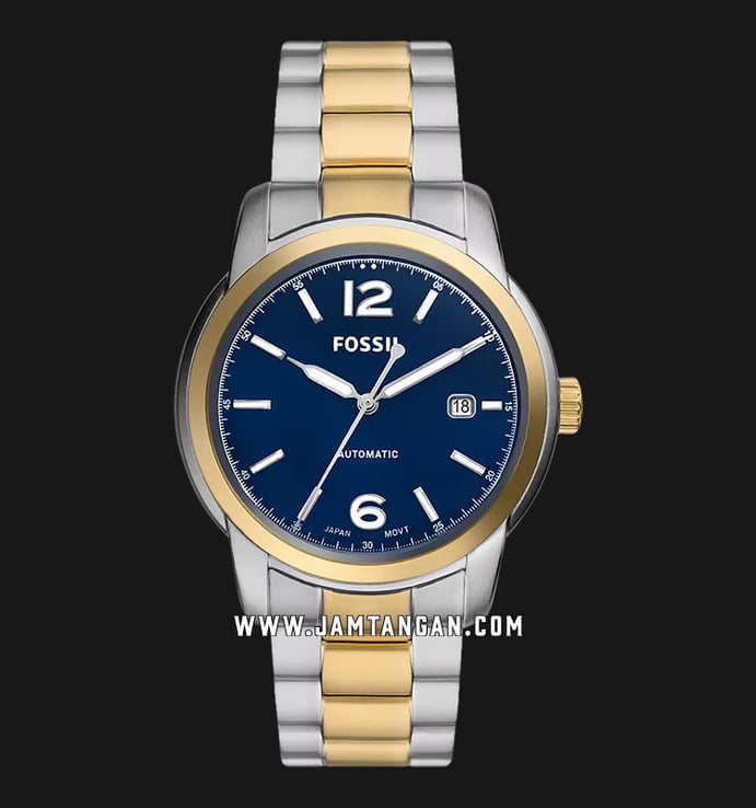 Fossil Heritage ME3230 Automatic Blue Dial Dual Tone Stainless