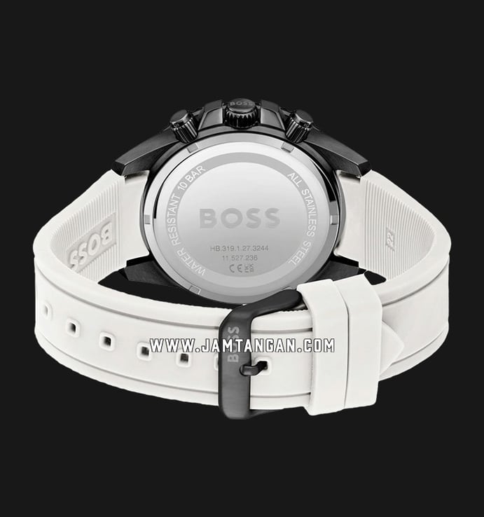 Hugo Boss Admiral 1513966 Dial Rubber Strap White Black Chronograph