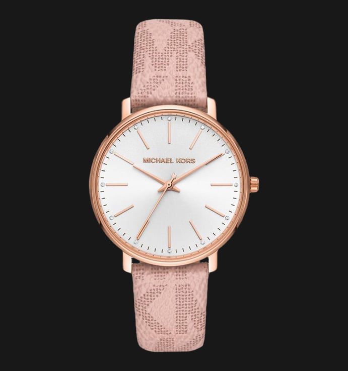 Michael Kors Pyper MK2859 Ladies White Dial Pink Polyvinyl