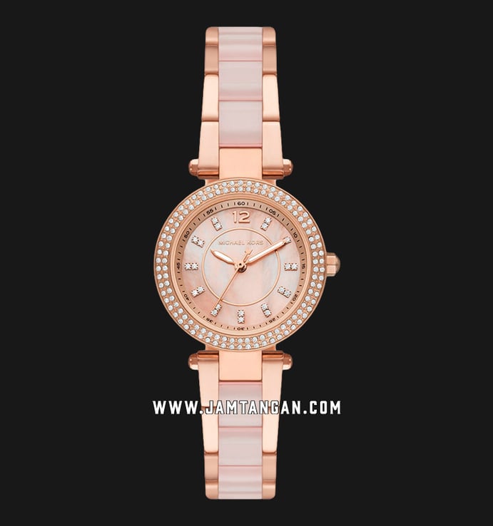 Michael Kors Parker MK6922 Ladies Pink Dial Dual Tone Stainless