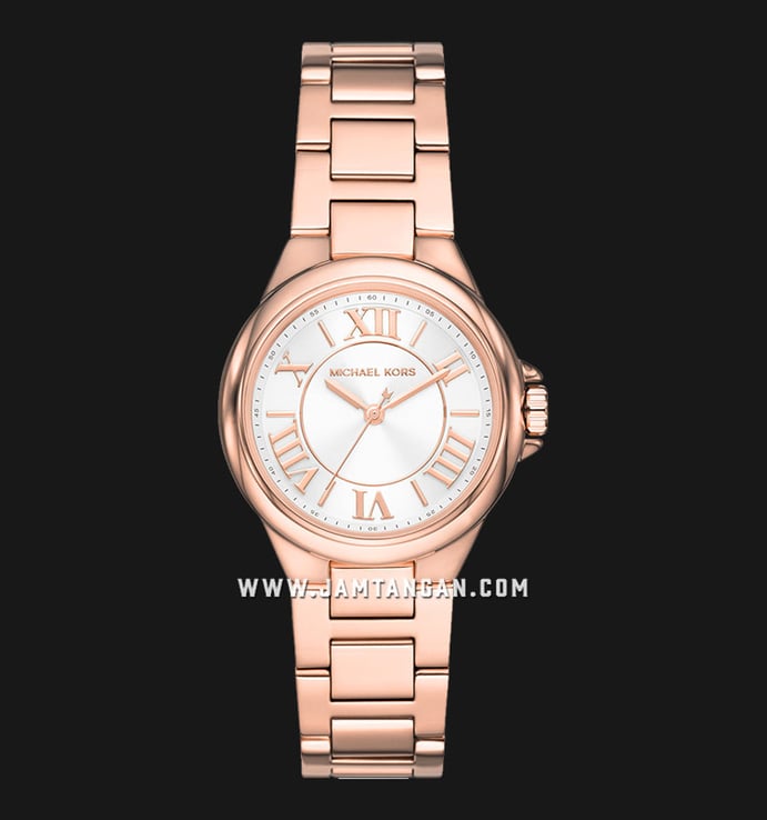 Michael Kors Camille MK7256 Ladies White Dial Rose Gold Stainless