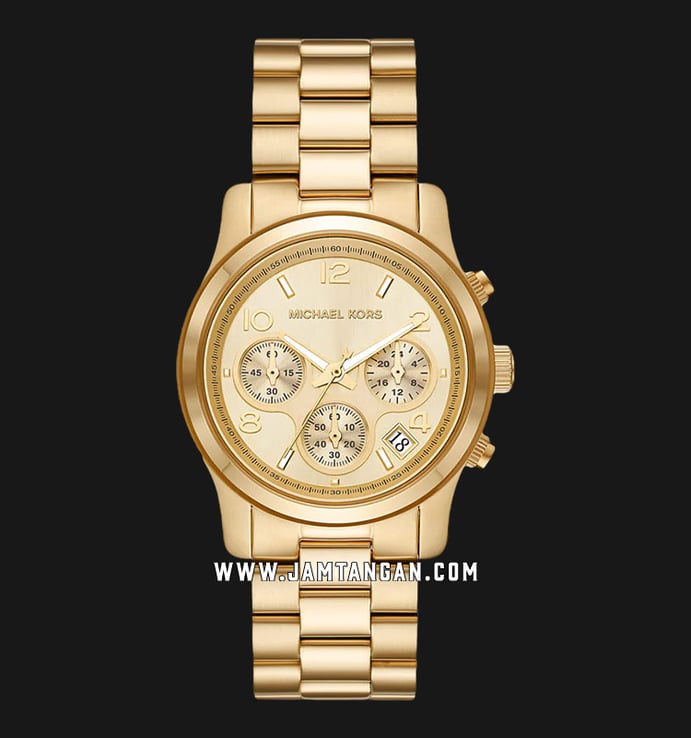 Michael Kors Runway MK7323 Chronograph Gold Dial Gold Stainless