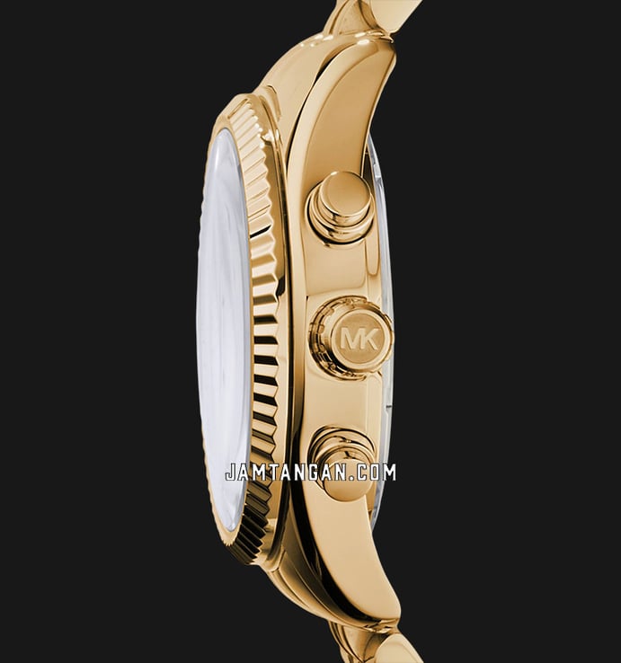 Michael Kors Lexington MK7378 Chronograph Ladies Gold Dial Gold