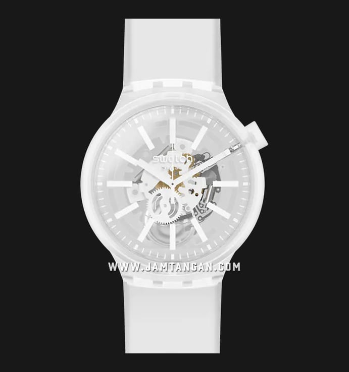 Swatch Big Bold SO27E106 Whiteinjelly Skeleton Transparent Dial