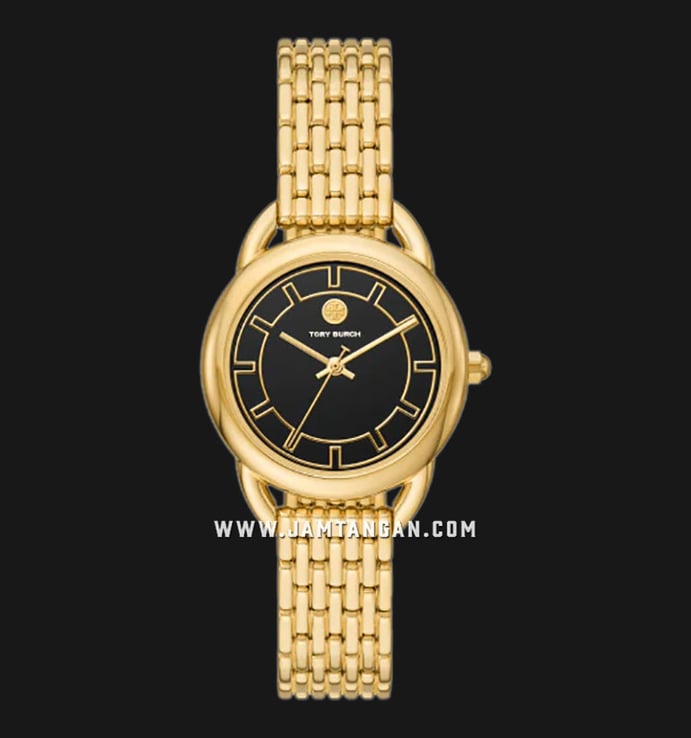 Tory Burch Ravello TBW7213 Ladies Black Dial Gold Stainless Steel