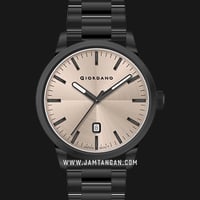 Giordano GD-1116-66 Taupe Dial Black Stainless Steel Strap ...