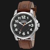 Timex men's t44921 expedition metal field brown leather strap watch