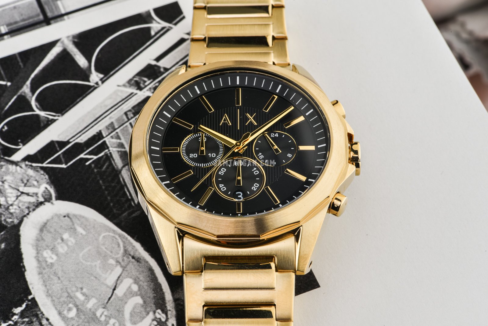 Armani Exchange AX2611 Chronograph Black Dial Gold Stainless Steel |  