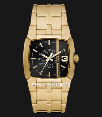 Diesel Cliffhanger DZ2151 Black Dial Gold Stainless Steel Strap