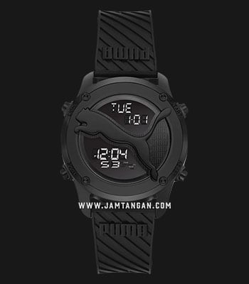 PUMA Big Cat P5099 Digital Black Dial Black Polyurethane Strap