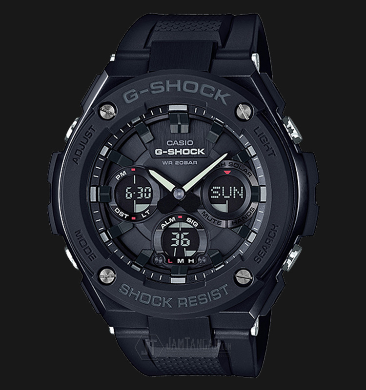 Casio G-Shock G-Steel GST-S100G-1BDR Tough Solar Water Resistance 200M  Black Resin Band | Jamtangan.com