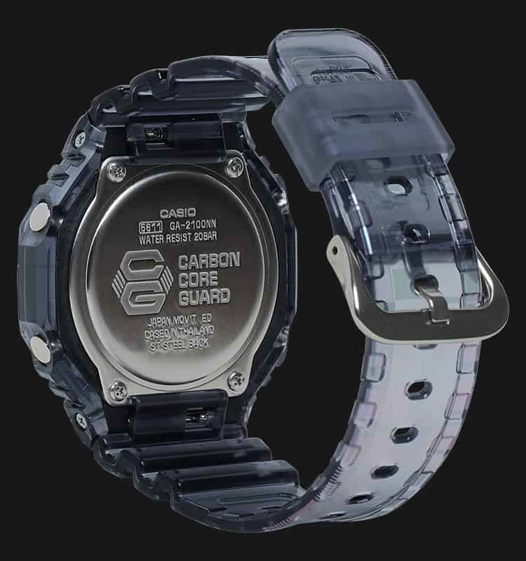 Casio G-Shock GA-2100NN-1ADR Glitch Black Digital Analog Dial Dual Tone Transparent Resin Band